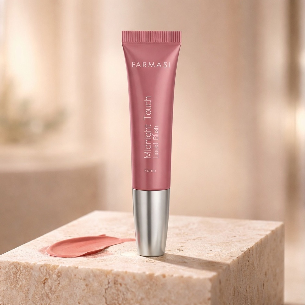 Farmasi Midnight Touch Liquid Blush - Fame a rich plum with bold presence